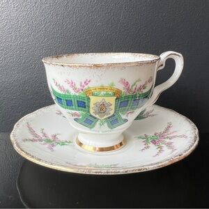 Black Watch Tartan Teacup Saucer 48th Highlanders Saucer Nemo Me Impune Lacessit